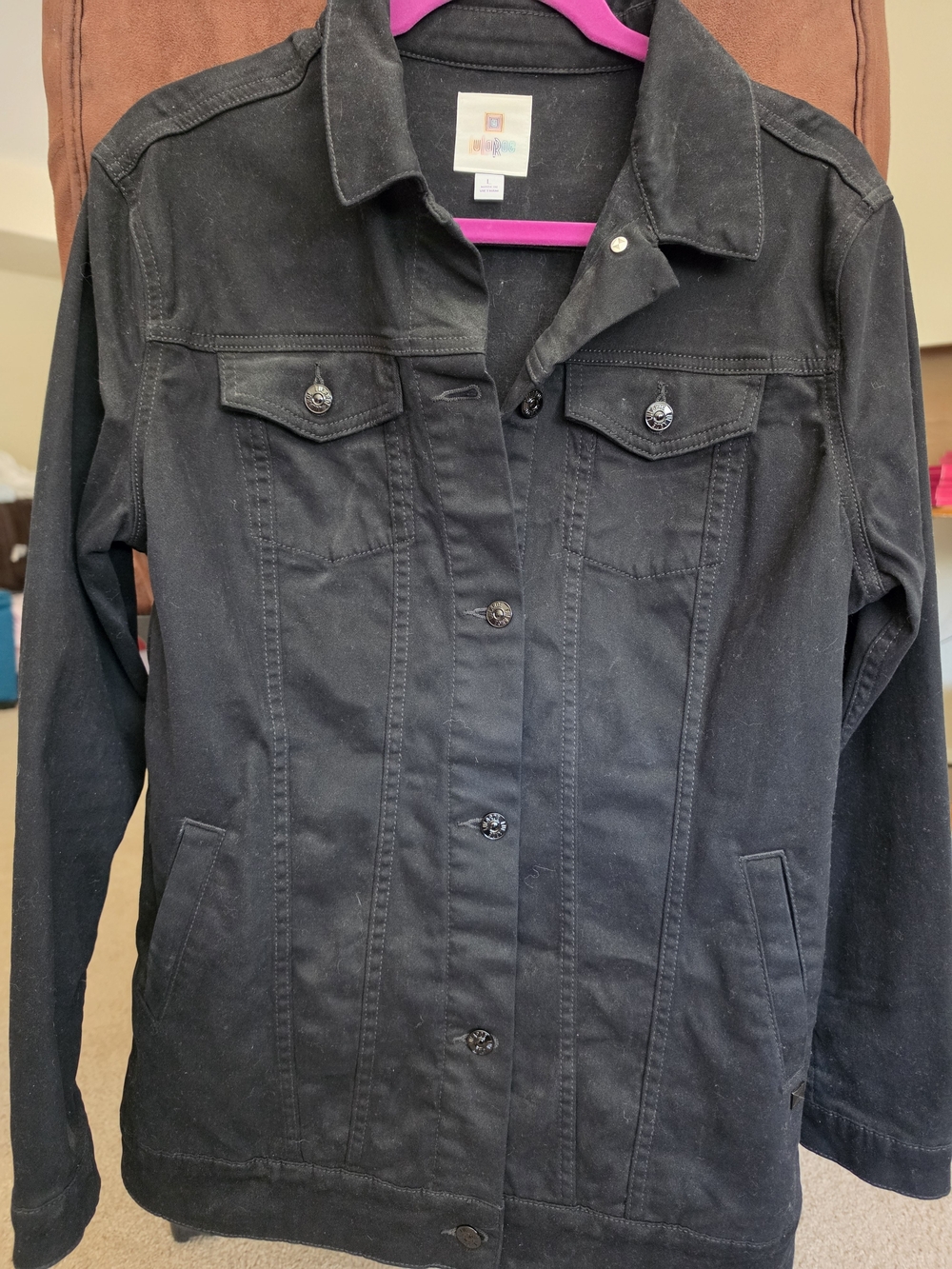 Lularoe Black Women's Denim Jacket - Large